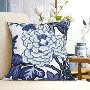 S/2 NEW Chinoiserie Pillow Covers in Chiang Mai Style, 18"x18”, Double Sided